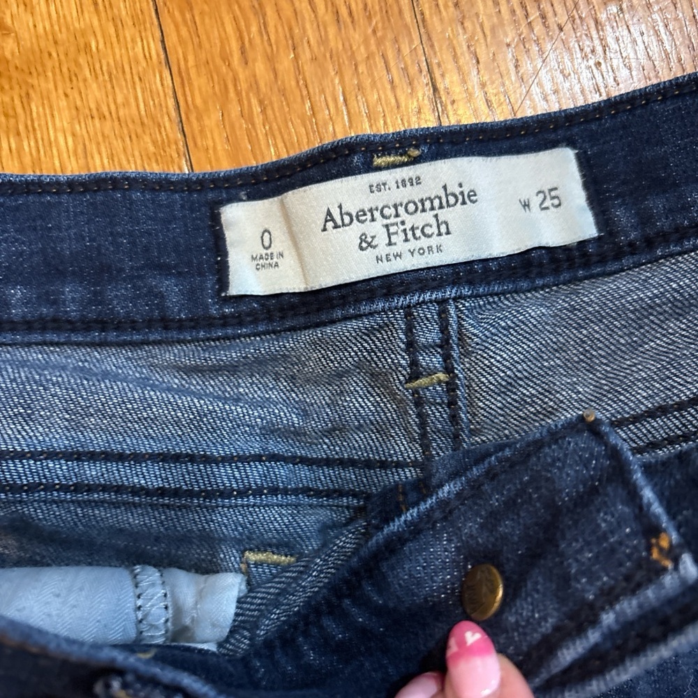 Abercrombie & Fitch Dark Blue Denim Shorts - Picture 3 of 4